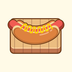 hotdog vector illustration, hotdog clip art