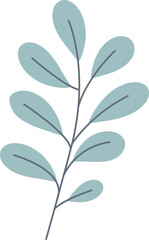 Colorful Floral Leaves Element