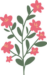 Colorful Flower Leaves Element