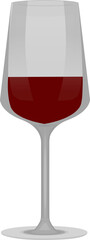 glass of red wine cartoon 