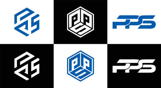 PPS set ,PPS logo. P P S design. White PPS letter. PPS, P P S letter logo design. Initial letter PPS letter logo set, linked circle uppercase monogram logo. P P S letter logo vector design.	
