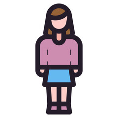 woman standing icon