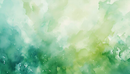 Fototapeta na wymiar Creative watercolor green background with watercolor splash. Spring season wallpaper. 