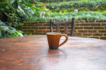 Coffee with a unique cup