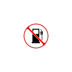  No fuel logo icon isolated on white background