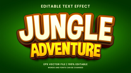 Jungle adventure 3d editable text effect