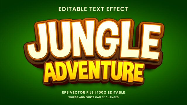 Jungle adventure 3d editable text effect
