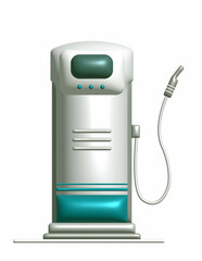 The icon of an automatic power plant. Render, 3d image. Isolated, on a white background.