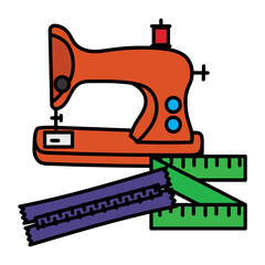 Sewing and Tailoring Concept Vector Color Icon Design, Hobby Symbol, Leisure time Activity Sign, Hobbyists and Handicraft Stock Illustration
