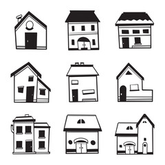 house hand drawn illustration vector