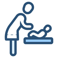 baby changing sign icon