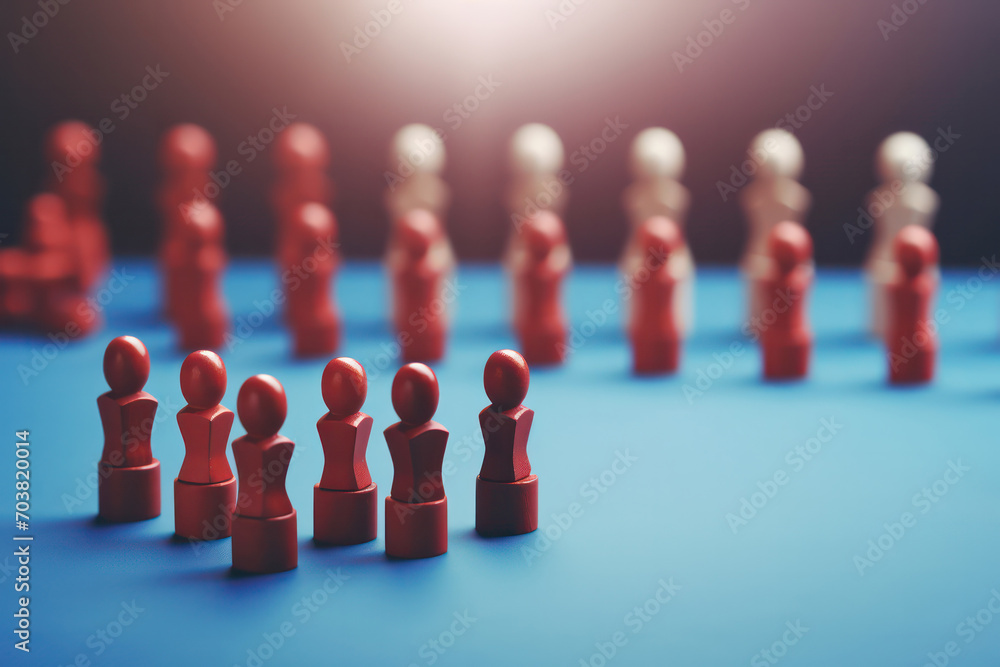 Poster navigating talent, conceptualizing the selection process - choosing the right candidate.