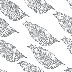 A pattern of leaves. Vector illustration highlighted on a white background. For nature, eco and design. Hand-drawn plants, a frame for a postcard.