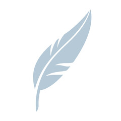 Obraz premium Feather icon. Symbol of literacy, writing or lightness. An attribute of a writer or writing, literature or calligraphy.