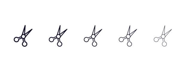 Poster nail scissors outline icon. Black, bold, regular, thin, light icon from hygiene collection. Editable vector isolated on white background © Awesome