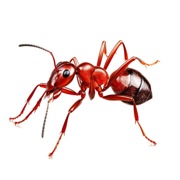 red ant on a transparent background