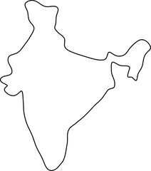Map of India. Country map outline vector illustration