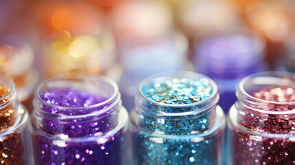 Glitter for manicure and nail art