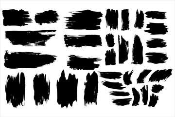 Vintage Retro Ink Paint Brush Shape,Ink Paint Brush Shape for T-Shrit Design,Vintage Retro Paint Brush Stroke for T-Shirt Design,Brush Stroke Texture ,Abstract Grunge Paintbrush Texture Set, 