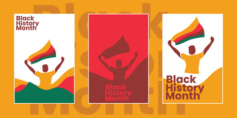  flat black history month instagram posts collection