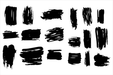 Vintage Retro Ink Paint Brush Shape,Ink Paint Brush Shape for T-Shrit Design,Vintage Retro Paint Brush Stroke for T-Shirt Design,Brush Stroke Texture ,Abstract Grunge Paintbrush Texture Set, 