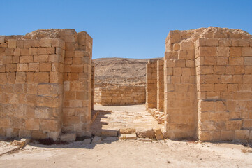 イスラエルのネゲヴ砂漠地方にある世界遺産マムシト遺跡