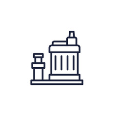 sump pump icon, line vector pictogram