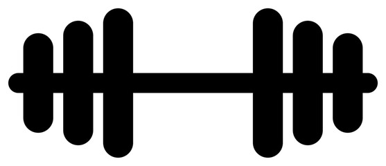 Dumbbell icon, barbell symbol. vector isolated on white background. modern and simple design.