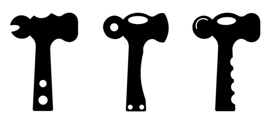 Hammer icon. Collection vector illustration of icons for business. Black icon design.