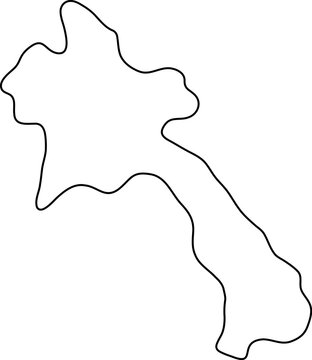 recommend clip art: Map of Laos. Country map outline vector illustration