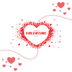 valentine day banner background design with ornaments