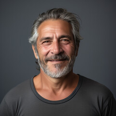 Obraz premium Portrait Happy Man Smiling, Bright expression and positive energy . Perfect for concepts of joy, confidence, and optimism.