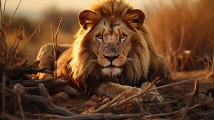 Close up of lion