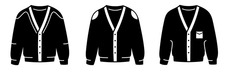 Jacket icon. Collection vector illustration of icons for business. Black icon design.