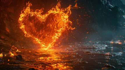 Fiery Love A Heart Aflame