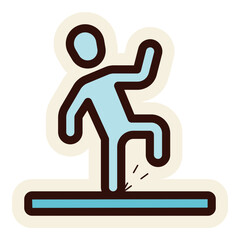 wet floor sign icon