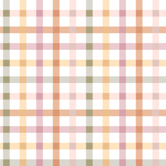 Spring plaid seamless pattern. Easter checkered repeat background. Vector gentle texture - 703842626
