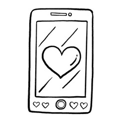 mobile phone with heart