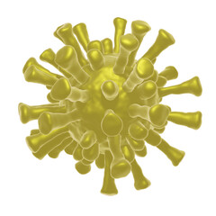 3d render of flu or virus for epidemic disease