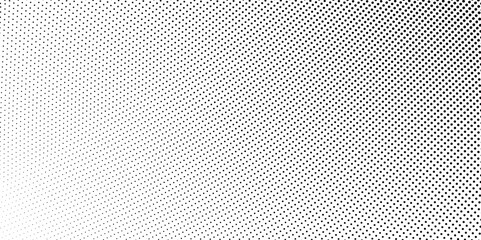 Abstract halftone flowing dots wave curved lines, frequency sound, technology curve dots lines. Digital future technology concept, science, banner, template, wallpaper, business, games. - obrazy, fototapety, plakaty