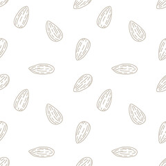 Almonds pattern in line drawing style.