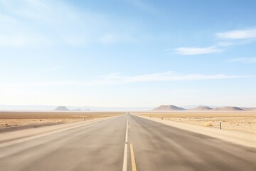 desolate road stretching into an empty horizon