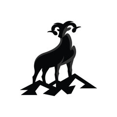 Ram standing proudly on top of the mountain