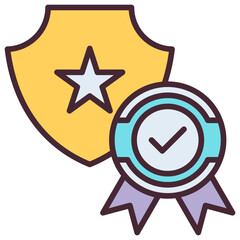 Trustworthy Brand Outline Color Icon