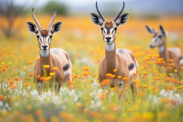 elands in a field of wildflowers