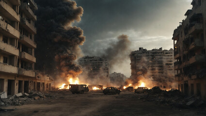 An image representing a destroyed city 