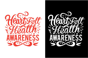 Naklejka premium heart disease awareness t-shirt design, heart disease awareness day t-shirt design, heart disease awareness quotes