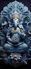 Fototapeta na wymiar Lord Ganesha 3D Render,