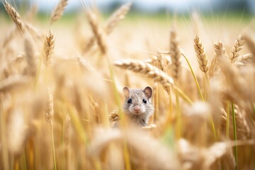 mouse in meadow surrounded by seed mix