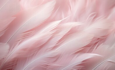 Pale pink feathers background - obrazy, fototapety, plakaty